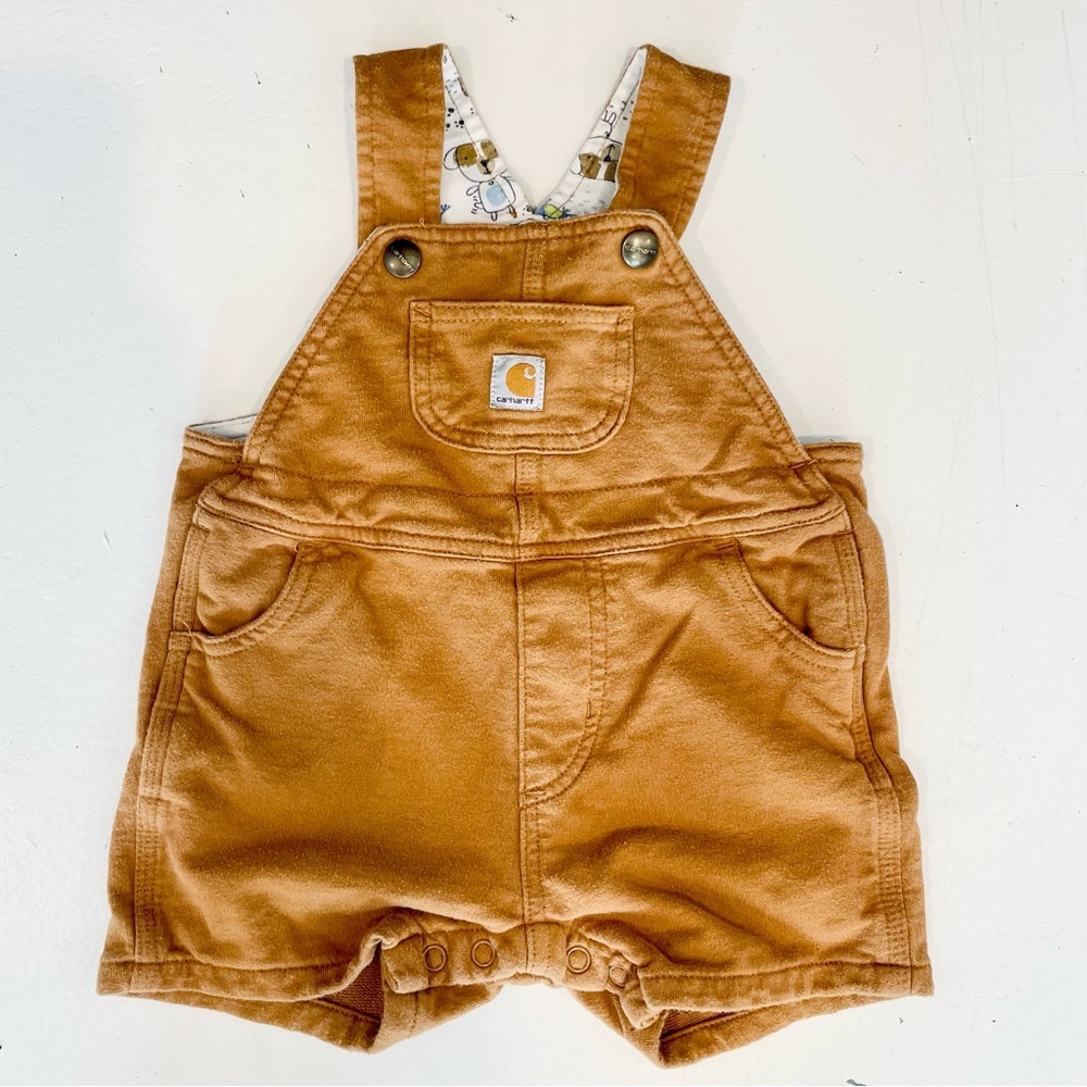 Carhartt Baby Shortie Tan Overalls 6-9 months